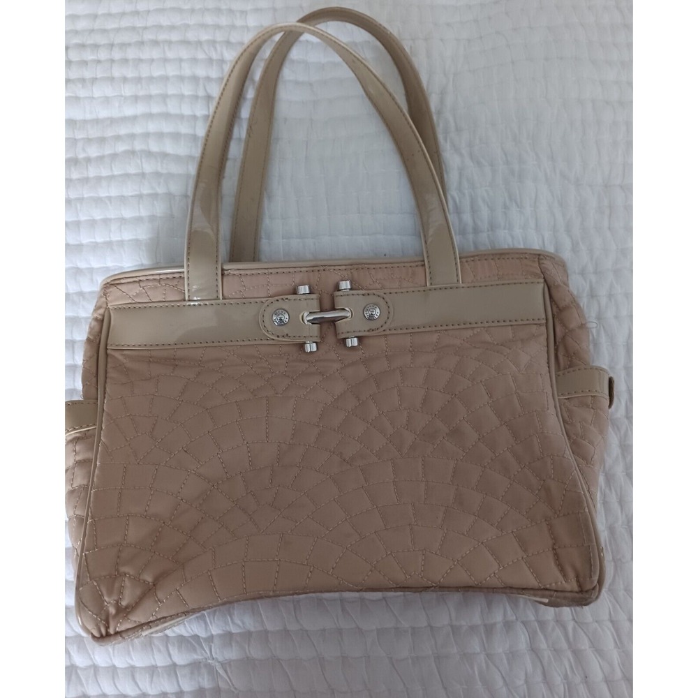 Vera Bradley Mon Cheri Purse Handbag Quilted Med‎ Patent Leather Trim.